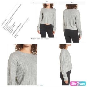 🌺METALLIC CABLE KNIT WOMENS SWEATER BY BP.🌺